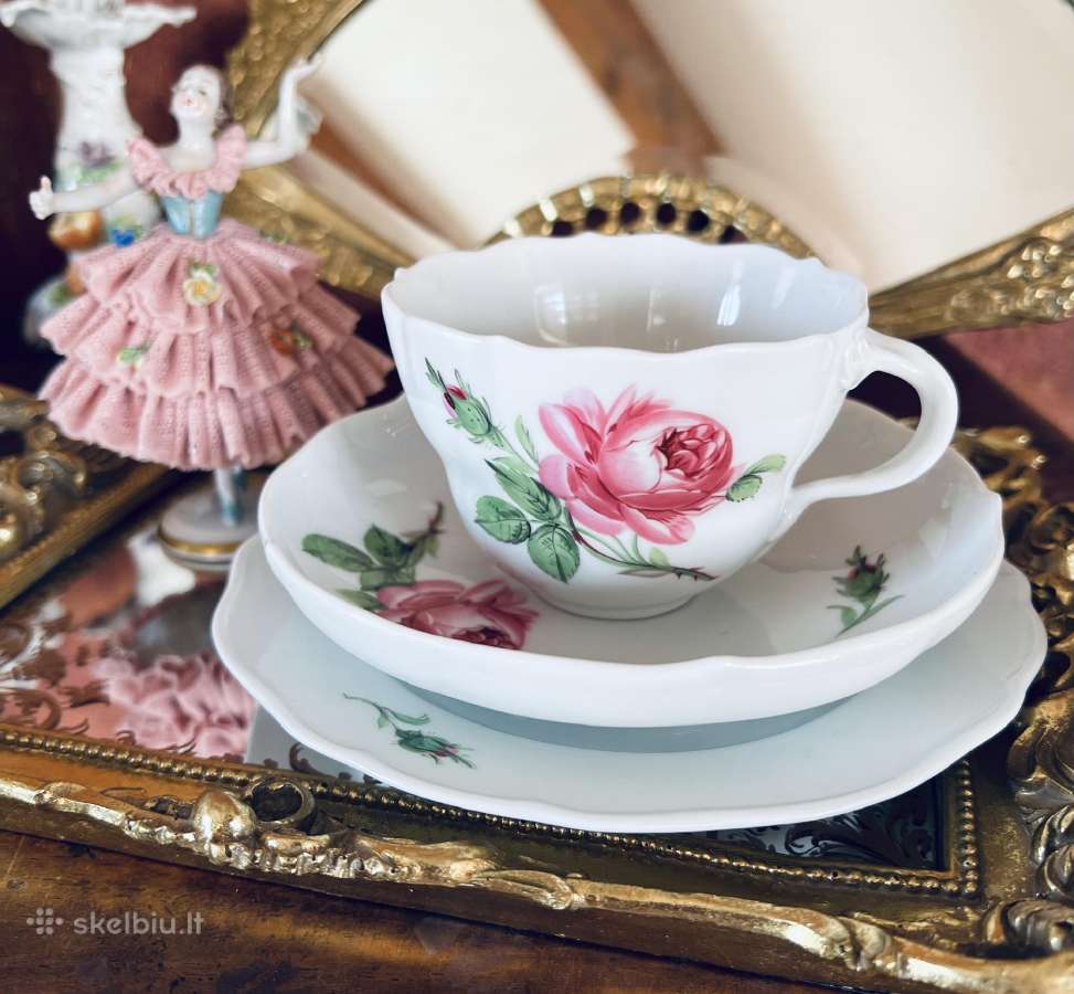 Meissen arbatos trio