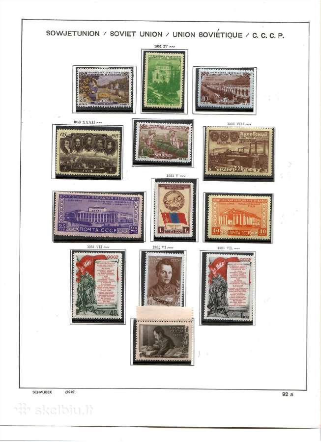 Ssr TSRS 1950 -1960 pilna pasto zenklu kolekcija - nuotraukos Nr. 17