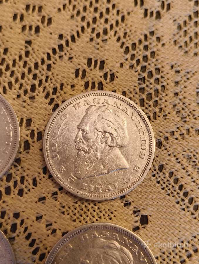 Litai 1936 m - Originalas. Sidabras , 4 vnt - nuotraukos Nr. 3