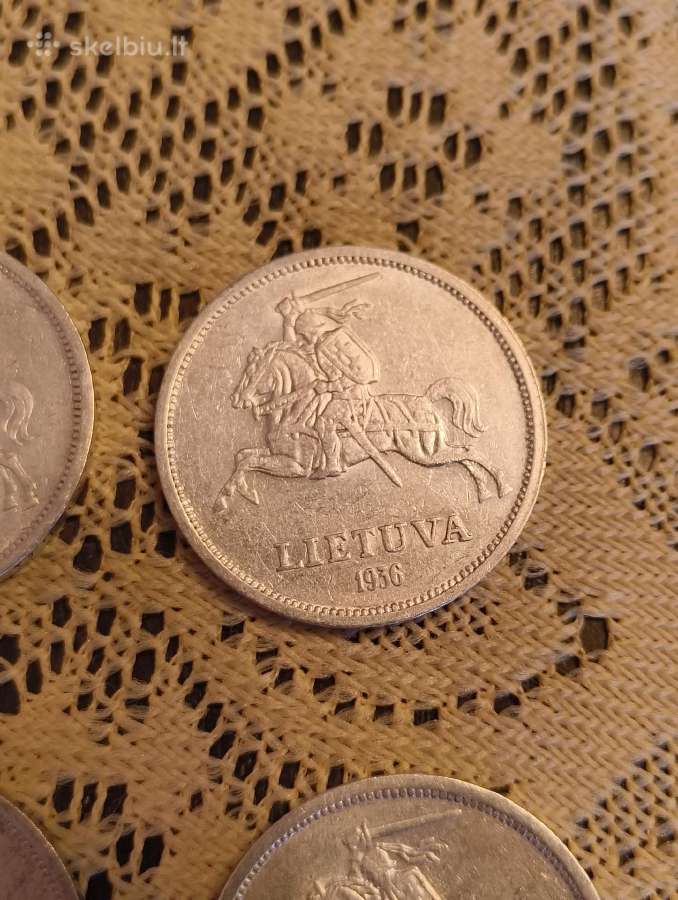 Litai 1936 m - Originalas. Sidabras , 4 vnt - nuotraukos Nr. 8