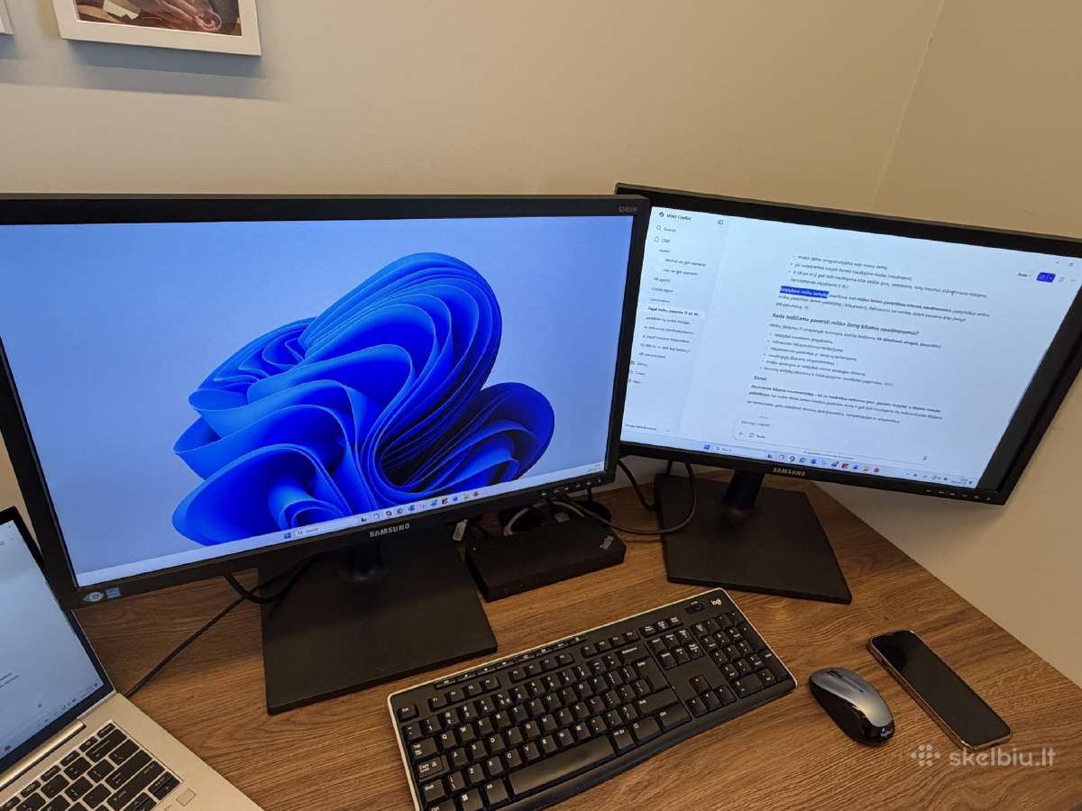 Naudoti monitoriai Samsung S24e650yra 2vnt. - nuotraukos Nr. 3