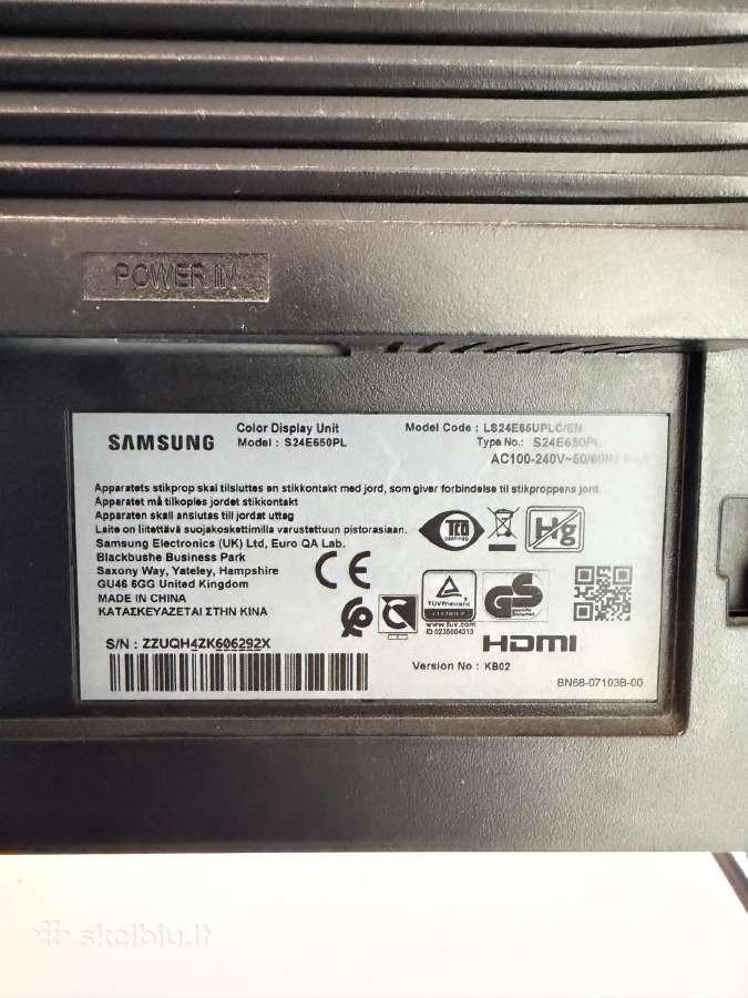 Naudoti monitoriai Samsung S24e650yra 2vnt. - nuotraukos Nr. 4
