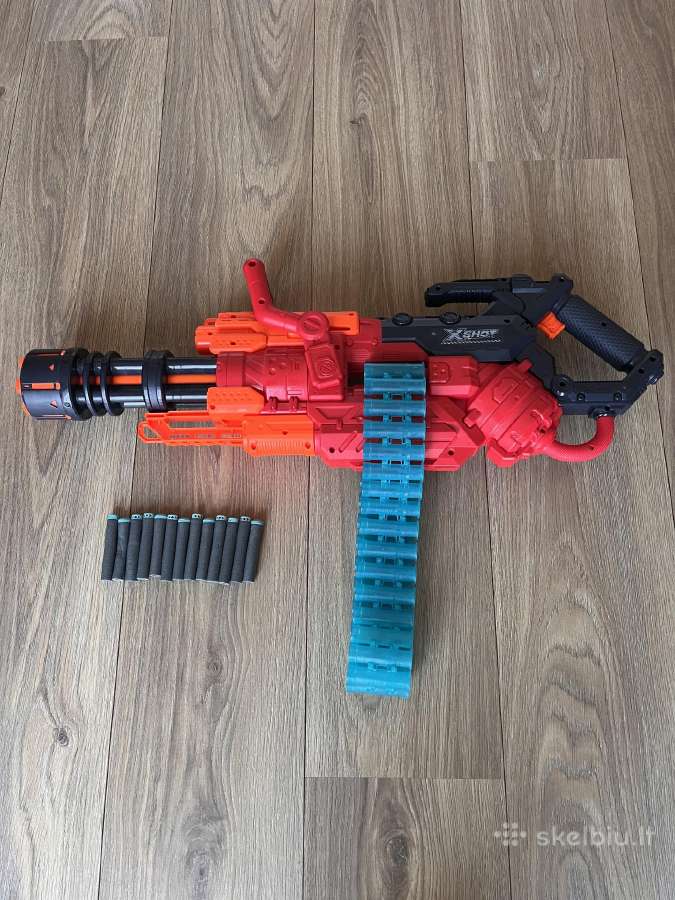 X-shot žaislinis šautuvas su juostiniu dėtuvu + ku
