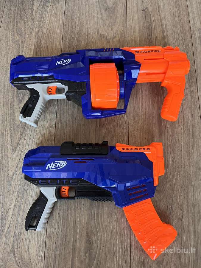 2 Nerf Elite žaisliniai šautuvai – Surgefire ir Ru