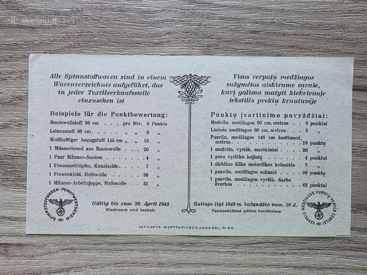 1945 1 verpalų punktas Lietuva - nuotraukos Nr. 2