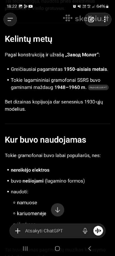 Mechaninis gramofonas - nuotraukos Nr. 14