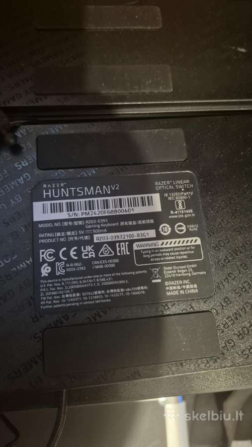 Razer Hunstman v2 klaviatura - nuotraukos Nr. 3