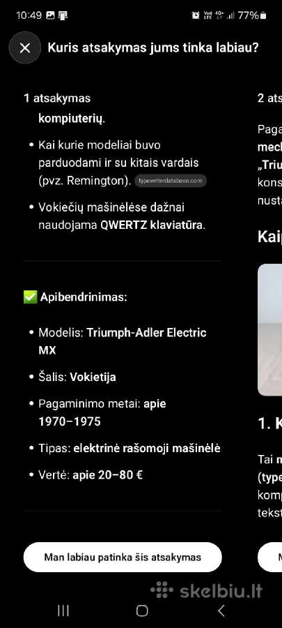 Elektrinė rašomoji mašinėlė - nuotraukos Nr. 6