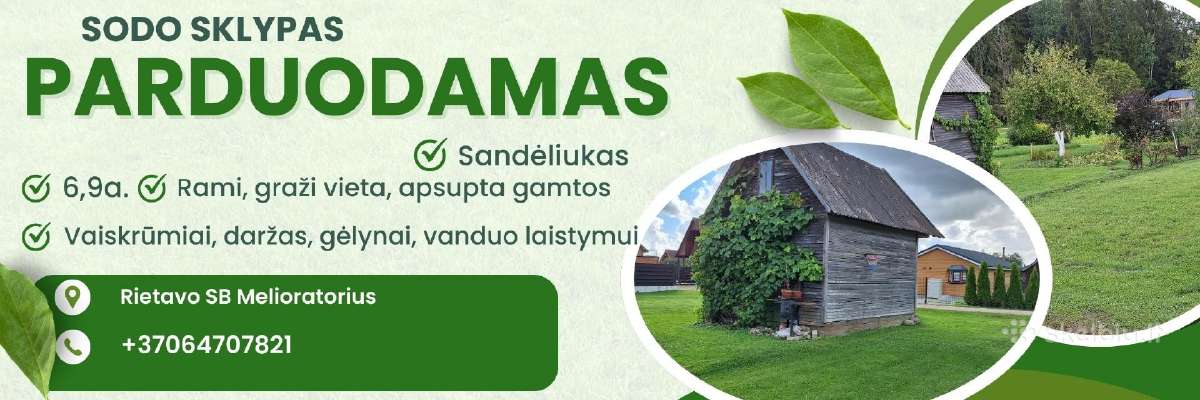 Parduodamas sodo sklypas