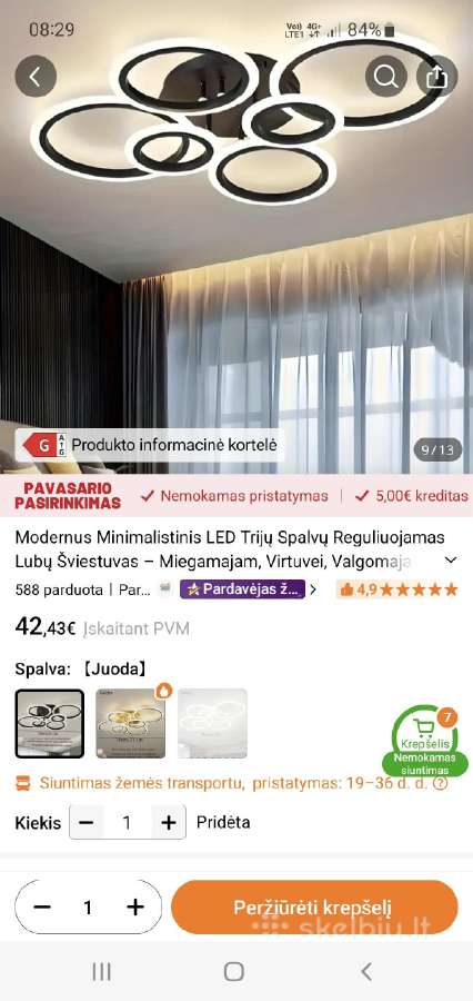 LED šviestuvas 80 ilgio - nuotraukos Nr. 2