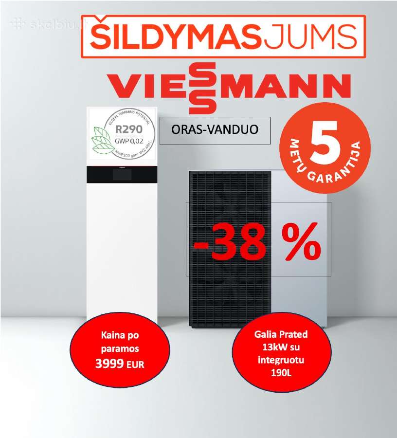 R290 su 190l Viessman One Base Vitocal 150-a 16kw