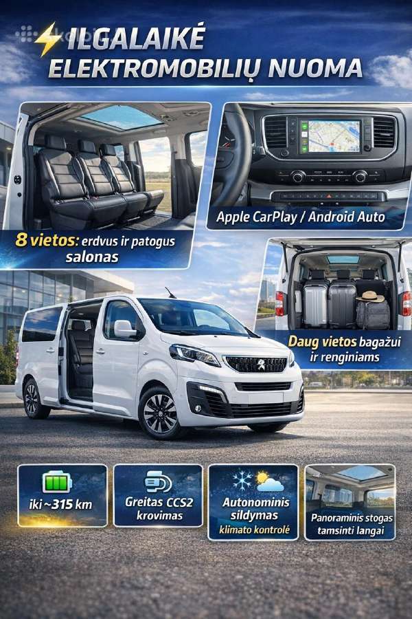 Ilgalaikė elektromobilių nuoma - nuotraukos Nr. 2
