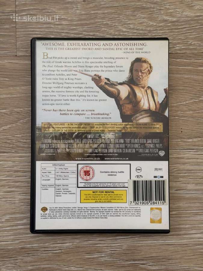 Troy 2 Disc Widescreen Edition Dvd - nuotraukos Nr. 2