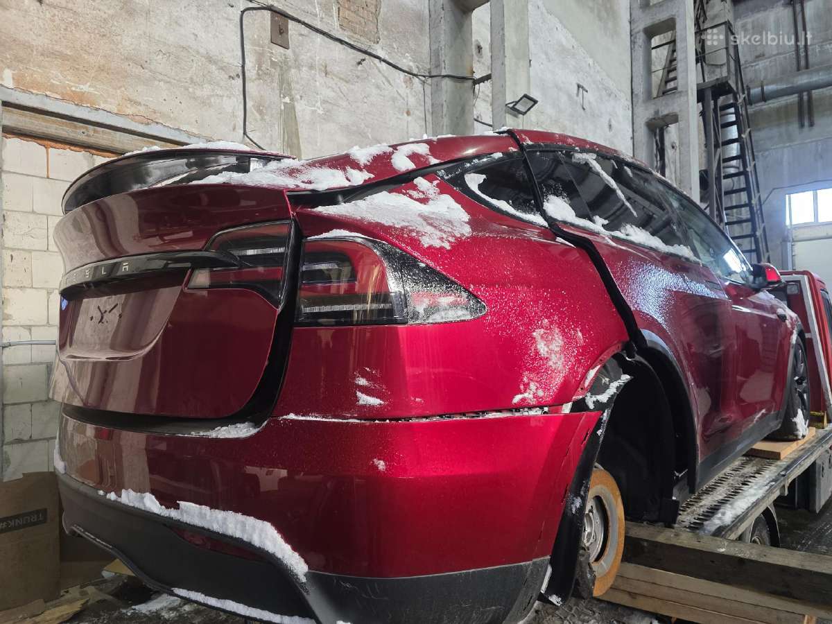 Tesla Model X dalys 2024 493 kw elektra dalimis - nuotraukos Nr. 3