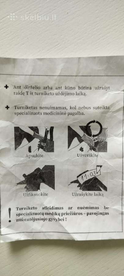 Pirmos pagalbos turniketas - nuotraukos Nr. 5