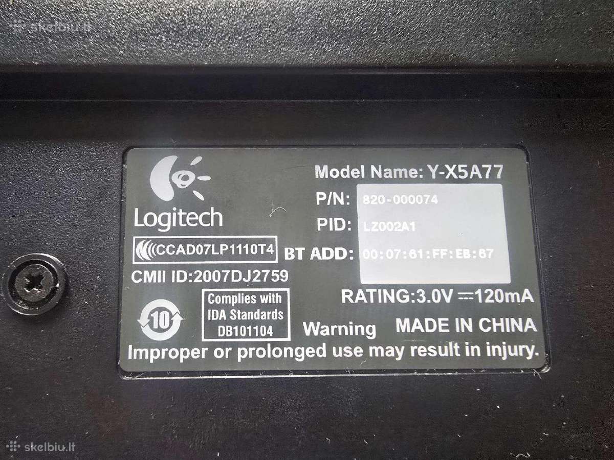 Logitech Mediaboard Pro Playstation3 Pc Bluetooth - nuotraukos Nr. 2