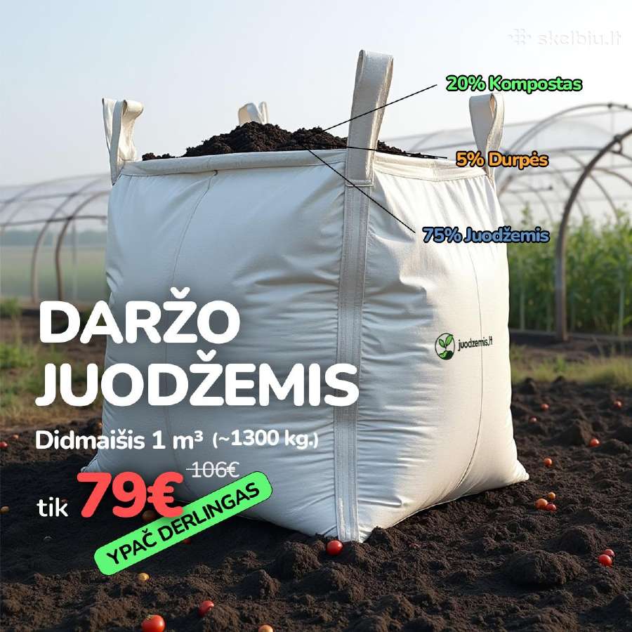 Daržo juodžemis (Kompostinis) - tik 79 eur