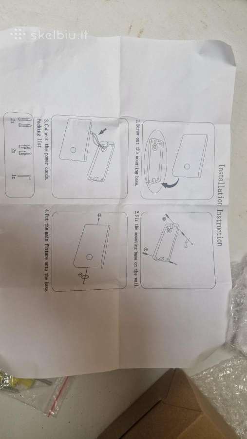 Sieninis šviestuvas 12w LED lauko namo - nuotraukos Nr. 7