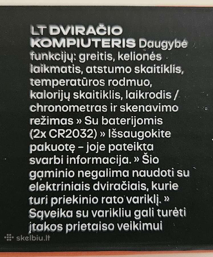 Dviračio kompiuteris - nuotraukos Nr. 3