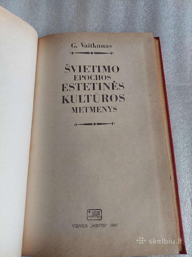 Švietimo epochos estetinės kultūros metmenys - nuotraukos Nr. 2