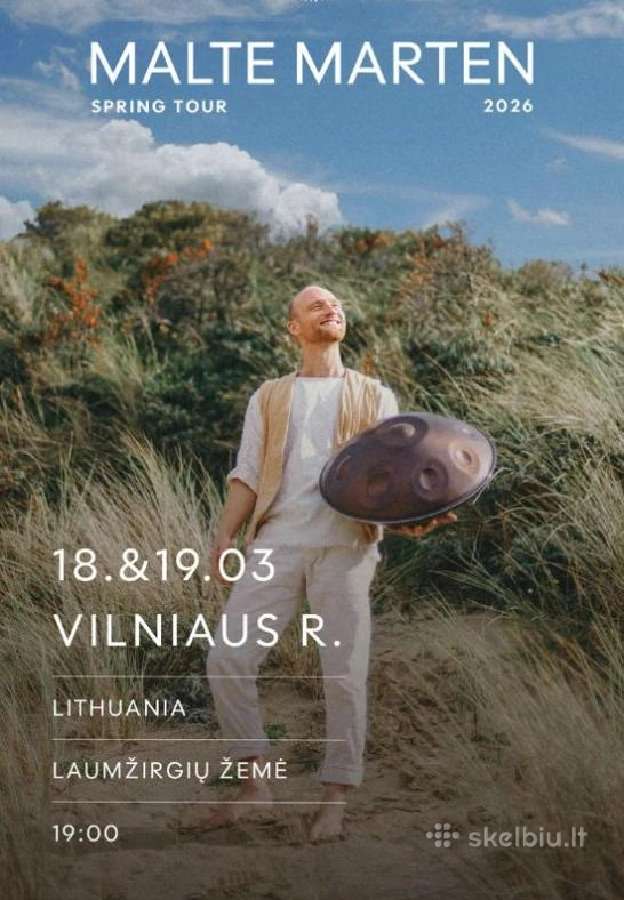 2 bilietai į Malte Marten konvertą