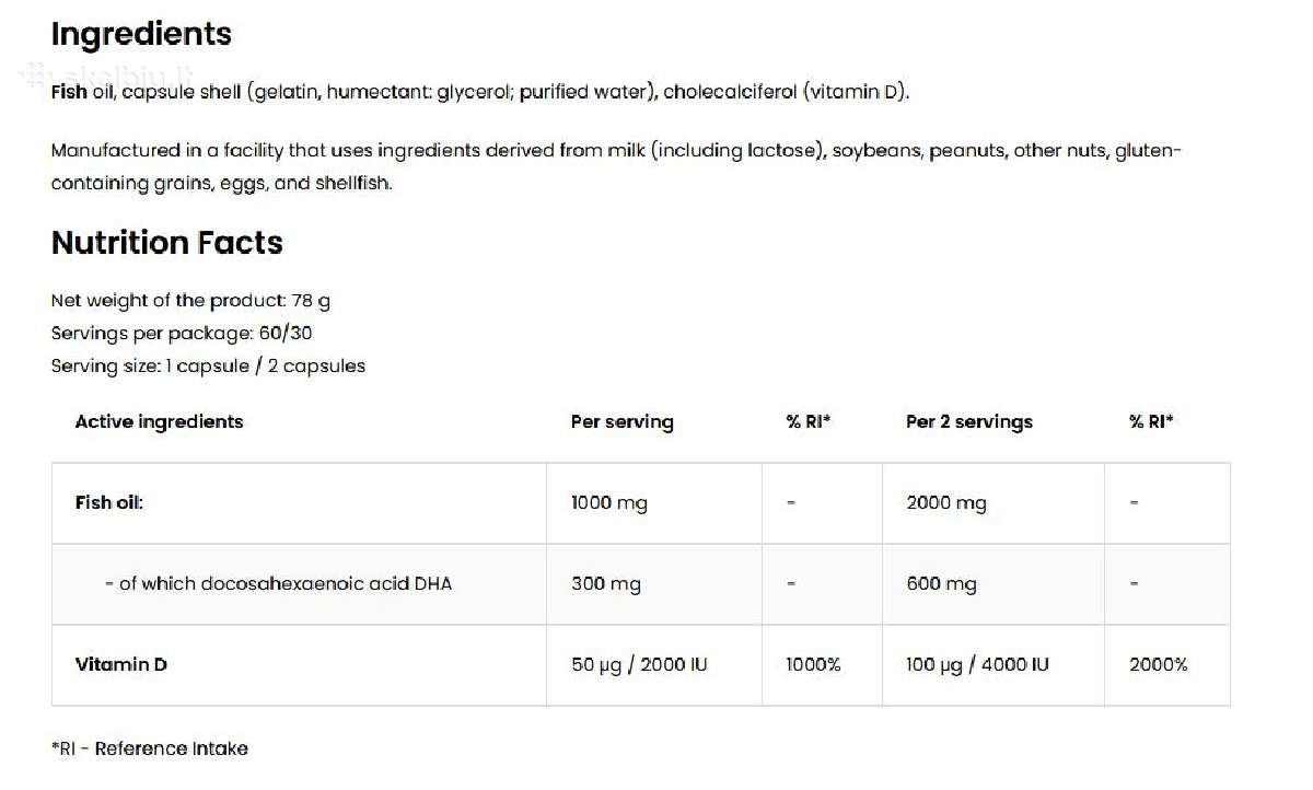 Dha + D3 (60 capsules) - nuotraukos Nr. 3