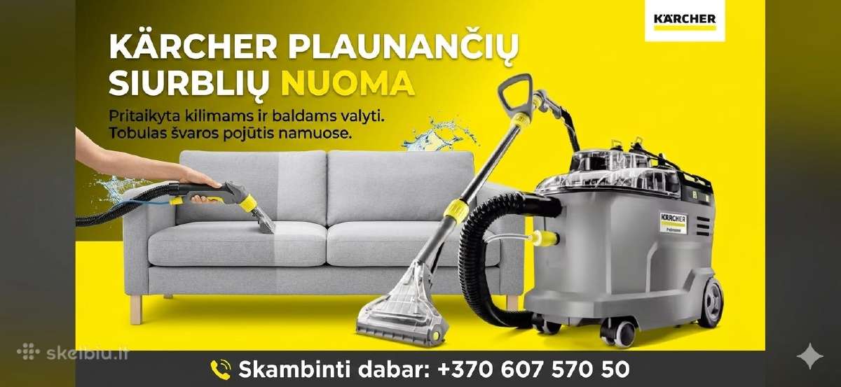 10€ plaunančio siurblio nuoma Karcher Vilnius - nuotraukos Nr. 18
