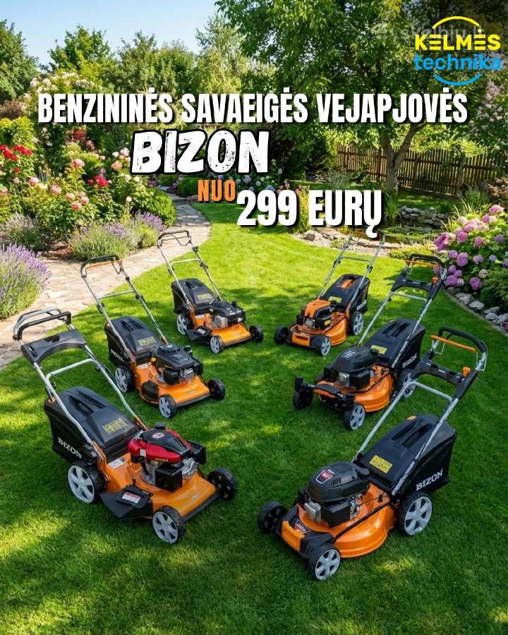 Benzininės savaeigės vejapjovės Bizon