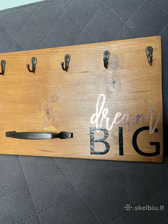 Raktų kabykla Hand made su uzrašu “Dream Big - nuotraukos Nr. 2