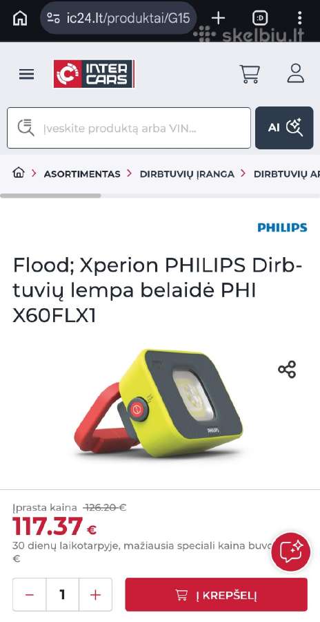 Xperion Philips Dirbtuvių lempa belaidė - nuotraukos Nr. 2