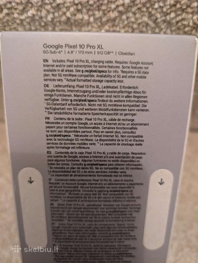 Google Pixel 10 Pro XL 512gb Obsidian - nuotraukos Nr. 3