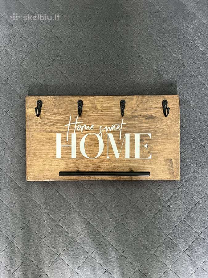 Raktų kabykla Hand made “Home sweet home