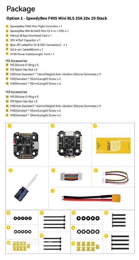 Nauji Speedybee F405 Mini 35a 20x20 Fc&esc Stack - nuotraukos Nr. 15