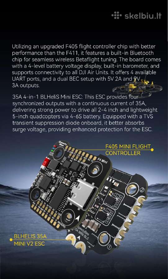 Nauji Speedybee F405 Mini 35a 20x20 Fc&esc Stack - nuotraukos Nr. 17