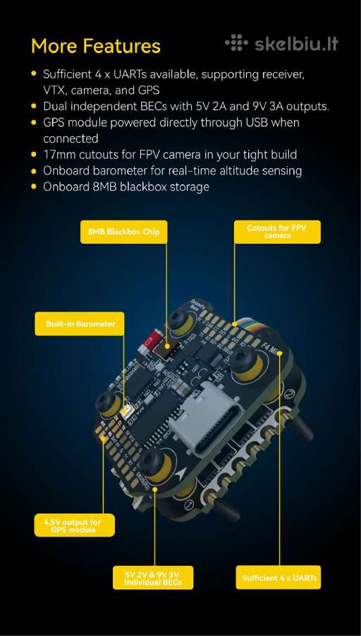Nauji Speedybee F405 Mini 35a 20x20 Fc&esc Stack - nuotraukos Nr. 26