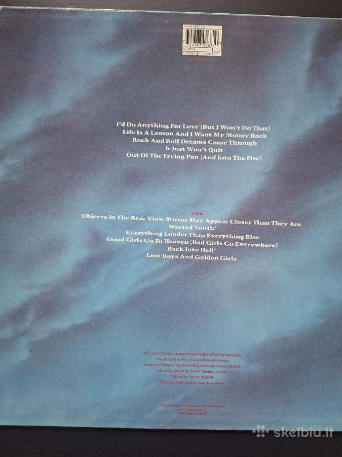 Meat Loaf 1993 “Bat Out Of Hell II: Back Into Hel - nuotraukos Nr. 2