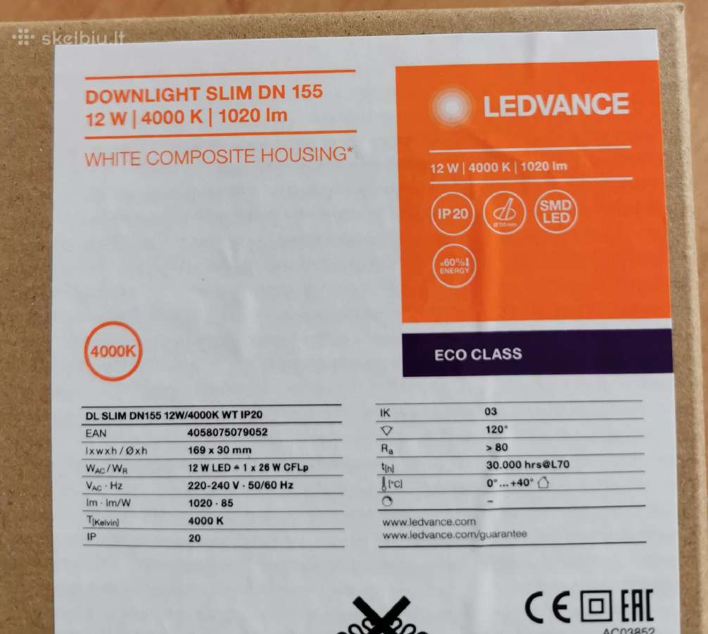 Šviestuvas LED 12w Ledvance - nuotraukos Nr. 2