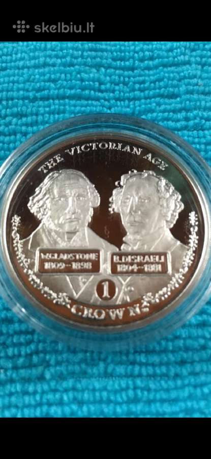 Moneta Gibraltar 2001m. 1 krona, sidabras(.925)