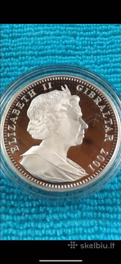 Moneta Gibraltar 2001m. 1 krona, sidabras(.925) - nuotraukos Nr. 2