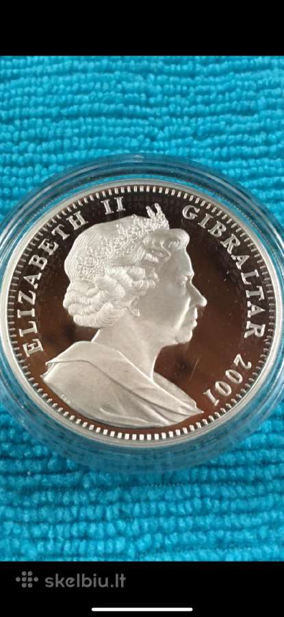 Moneta Gibraltar 2001m. 1 krona, sidabras(.925) - nuotraukos Nr. 2