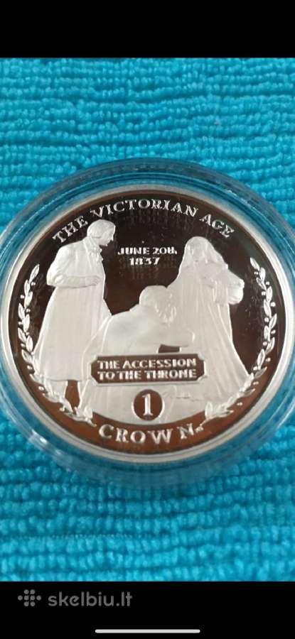 Moneta Gibraltar 2001m. 1 krona, sidabras(.925)