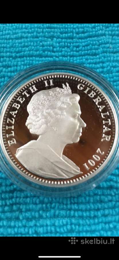 Moneta Gibraltar 2001m. 1 krona, sidabras(.925) - nuotraukos Nr. 2