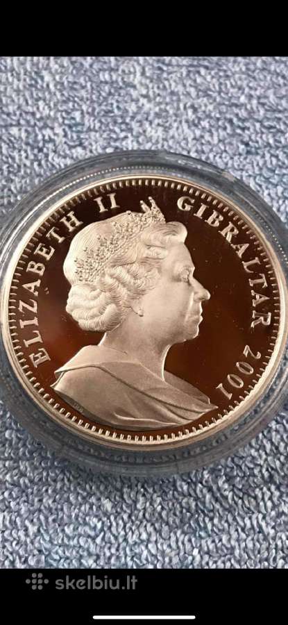 Moneta Gibraltar 2001m. 1 krona, sidabras(.925) - nuotraukos Nr. 2