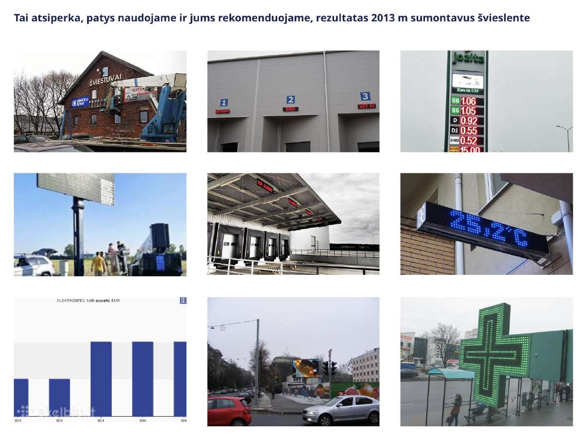 LED Švieslentės - LED ekranai - LED iškabos
