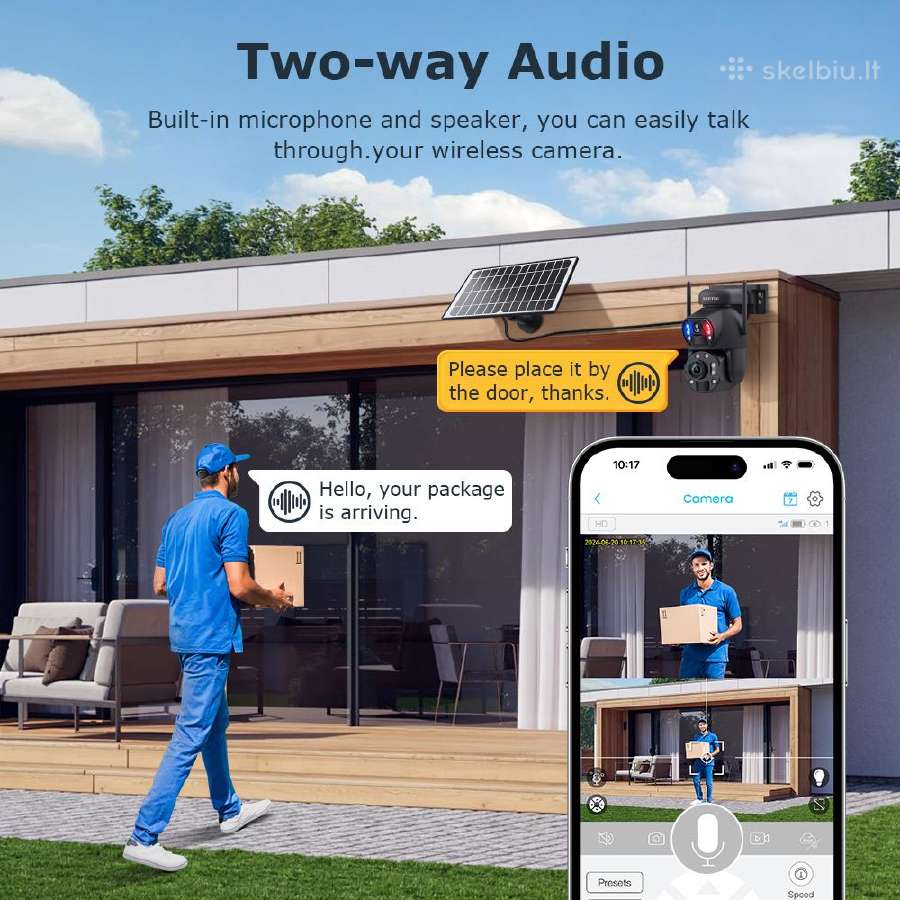 Kamera su saulės panele 4G Sim su Optiniu 36x - nuotraukos Nr. 9