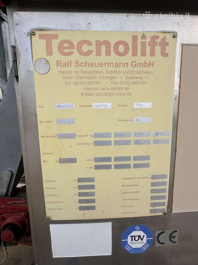 Technolift Ralf scheuermann kranas - nuotraukos Nr. 4