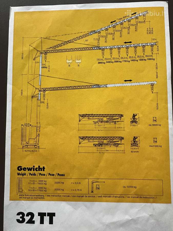 Liebherr kranas 32tt 30-57m - nuotraukos Nr. 6