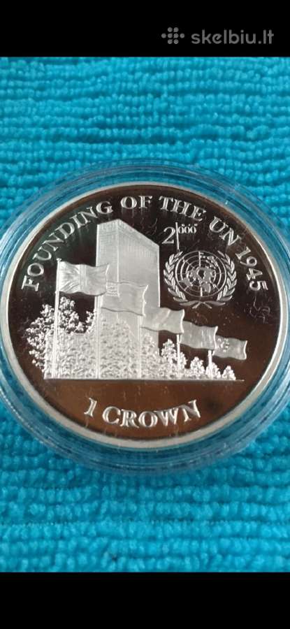 Moneta I.o.m. 2000m. 1 krona, sidabras(.925)