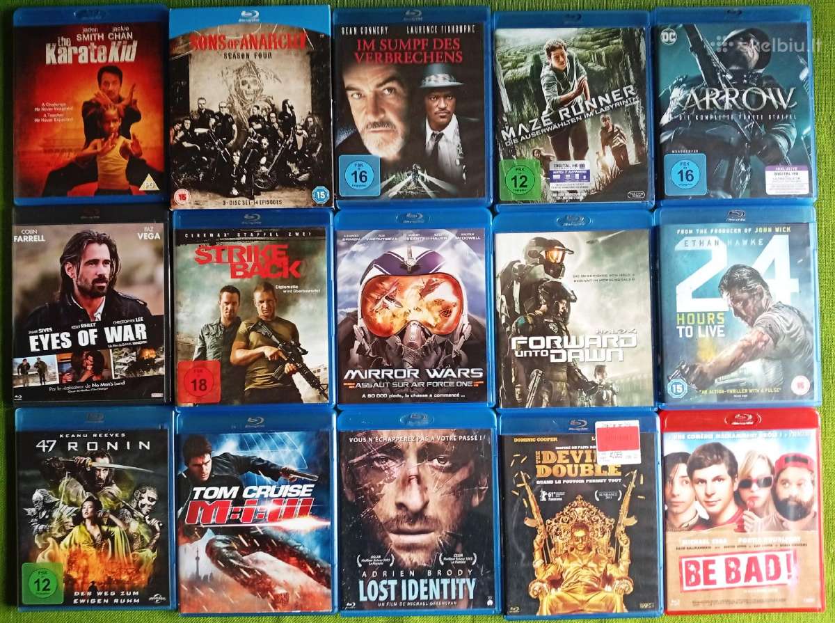 Blu-ray orginalių diskų kolekcija