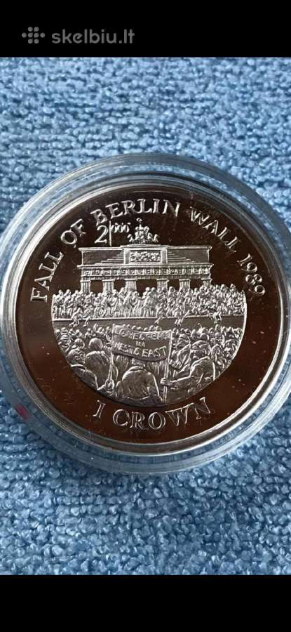 Moneta Isle of Man 2000m. 1 krona, sidabras(.925)